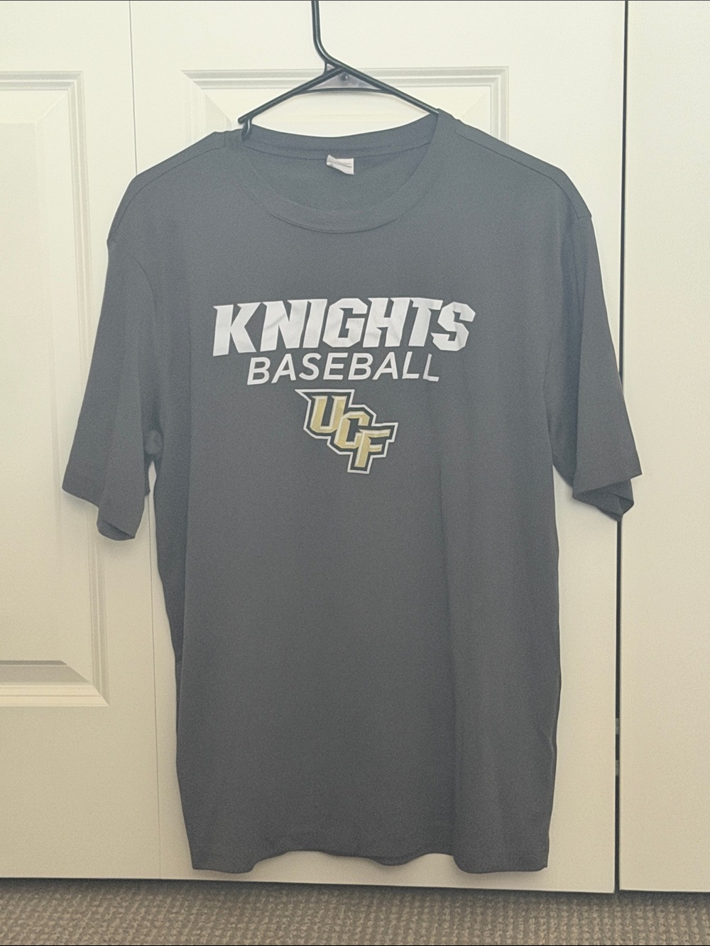 Sport-Tek Knights Baseball Short-Sleeve Tee - Gray with White and Gold Logo
